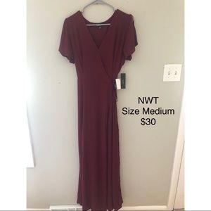 Heart of Marigold Burgundy Wrap Dress